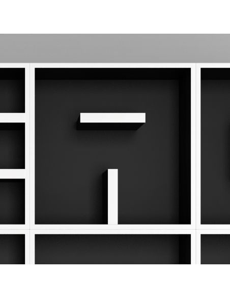 Libreria a cubi da parete con lettere alfabeto ABC READ MORE