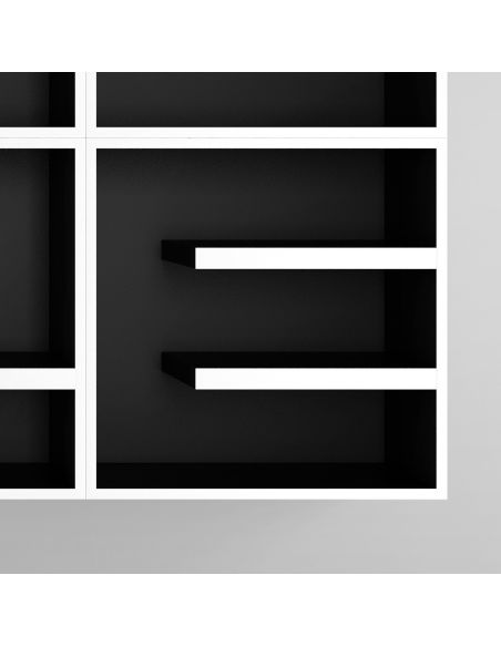 Libreria a cubi da parete con lettere alfabeto ABC READ MORE