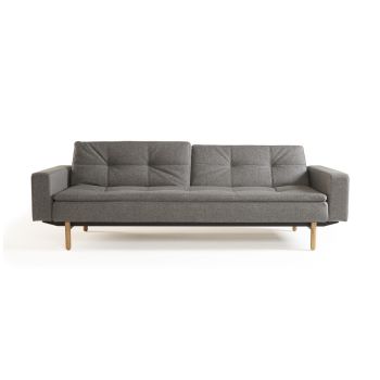 Divanetto letto una piazza e mezza con braccioli materasso a molle in tessuto 240 cm Dublexo - 358 Taura Chocco 2