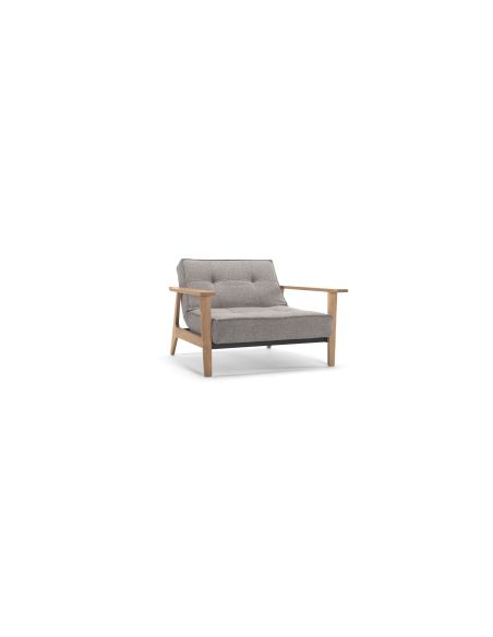 Poltrona design scandinavo in tessuto o velluto SplitBack Frej - 521 Mixed Dance Grey