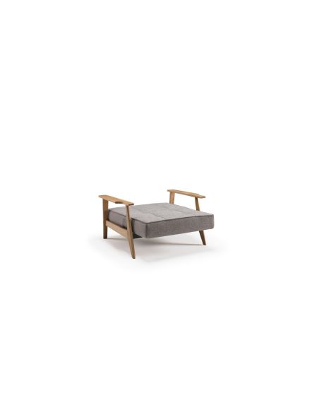 Poltrona design scandinavo in tessuto o velluto SplitBack Frej - 521 Mixed Dance Grey