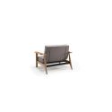 Poltrona design scandinavo in tessuto o velluto SplitBack Frej - 521 Mixed Dance Grey