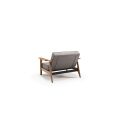 Poltrona design scandinavo in tessuto o velluto SplitBack Frej - 521 Mixed Dance Grey