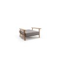 Poltrona design scandinavo in tessuto o velluto SplitBack Frej - 521 Mixed Dance Grey