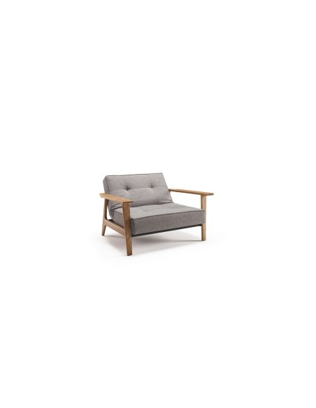 Poltrona design scandinavo in tessuto o velluto SplitBack Frej - 521 Mixed Dance Grey