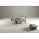Poltrona design scandinavo in tessuto o velluto SplitBack Frej - 521 Mixed Dance Grey