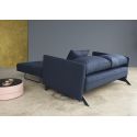 Divano letto Cubed Arm con braccioli convertibile salvaspazio 140 cm