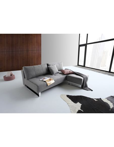 Divano letto matrimoniale in tessuto design moderno Supremax Deluxe