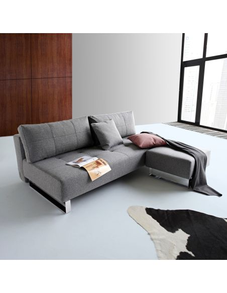 Divano letto matrimoniale in tessuto design moderno Supremax Deluxe