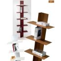 Libreria moderna da parete a colonna in acciaio 5 mensole Vertikal