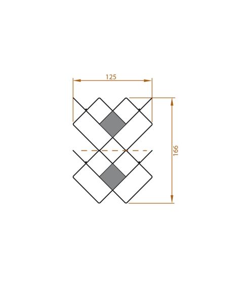 Libreria da parete componibile in acciaio 125 x 166 cm Kreando-1 Libreria da parete componibile in acciaio 125 x 166 cm Kreando-1