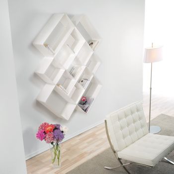 Libreria da parete design in acciaio 125 x 165 cm Kreando-3 2