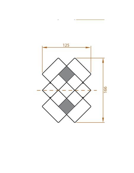 Libreria da parete design in acciaio 125 x 165 cm Kreando-3