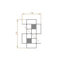 Libreria a parete in acciaio design moderno 120 x 180 cm Kreando-4