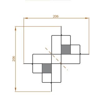 Libreria scaffale design in acciaio 200 x 200 cm Kreando-5 2