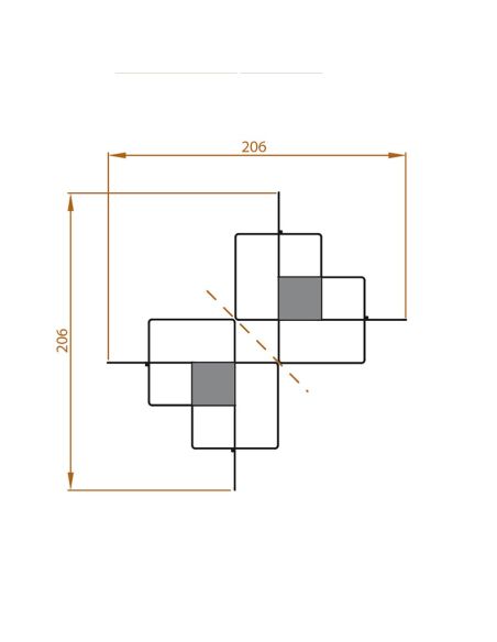 Libreria scaffale design in acciaio 200 x 200 cm Kreando-5