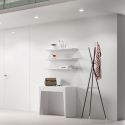 Consolle allungabile in acciaio e laminato design moderno Glen