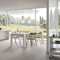 Consolle allungabile in acciaio e laminato design moderno Glen