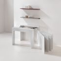 Consolle allungabile in acciaio e laminato design moderno Glen