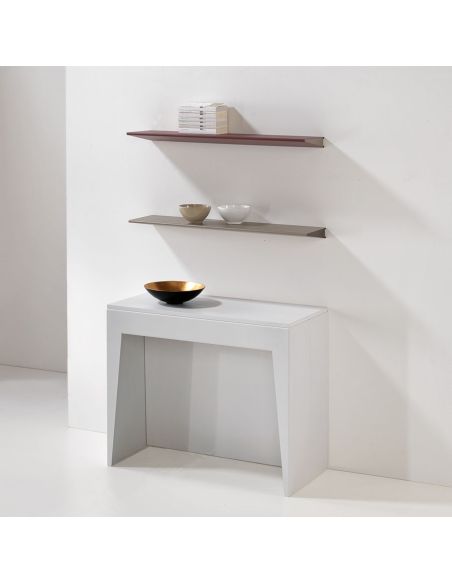 Consolle allungabile in acciaio e laminato design moderno Glen Consolle allungabile in acciaio e laminato design moderno Glen