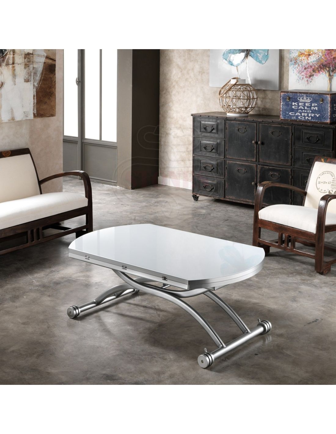 Gateway tavolino da salotto allungabile e alzabile 105 cm for Tavolo salotto