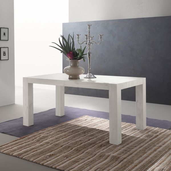 Uprising tavolo da pranzo allungabile rustico bianco o rovere naturale Uprising tavolo da pranzo allungabile rustico bianco o rovere naturale