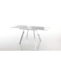 Tavolo quadrato allungabile a libro con gambe in metallo e piano in MDF fino a 170 cm Dabol