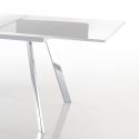 Tavolo quadrato allungabile a libro con gambe in metallo e piano in MDF fino a 170 cm Dabol