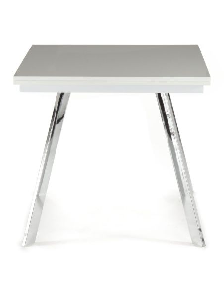 Tavolo quadrato allungabile a libro con gambe in metallo e piano in MDF fino a 170 cm Dabol Tavolo quadrato allungabile a libro con gambe in metallo e piano in MDF fino a 170 cm Dabol