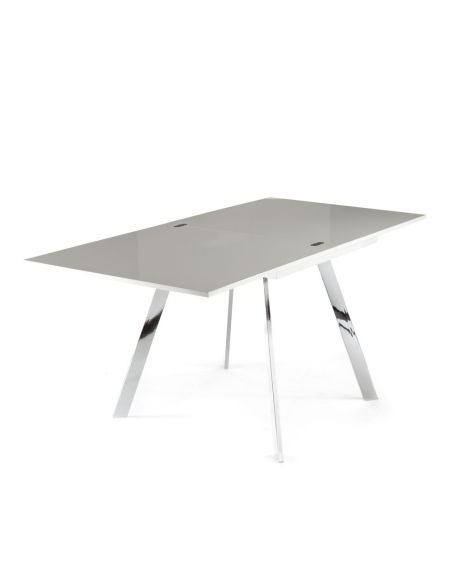 Tavolo quadrato allungabile a libro con gambe in metallo e piano in MDF fino a 170 cm Dabol Tavolo quadrato allungabile a libro con gambe in metallo e piano in MDF fino a 170 cm Dabol