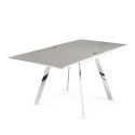 Tavolo quadrato allungabile a libro con gambe in metallo e piano in MDF fino a 170 cm Dabol