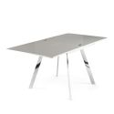 Tavolo quadrato allungabile a libro con gambe in metallo e piano in MDF fino a 170 cm Dabol