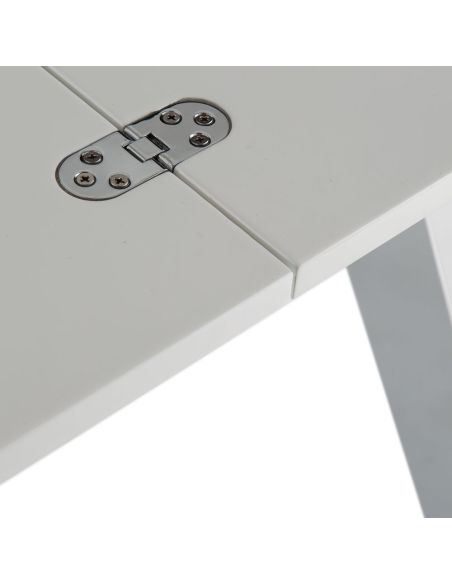Tavolo quadrato allungabile a libro con gambe in metallo e piano in MDF fino a 170 cm Dabol Tavolo quadrato allungabile a libro con gambe in metallo e piano in MDF fino a 170 cm Dabol