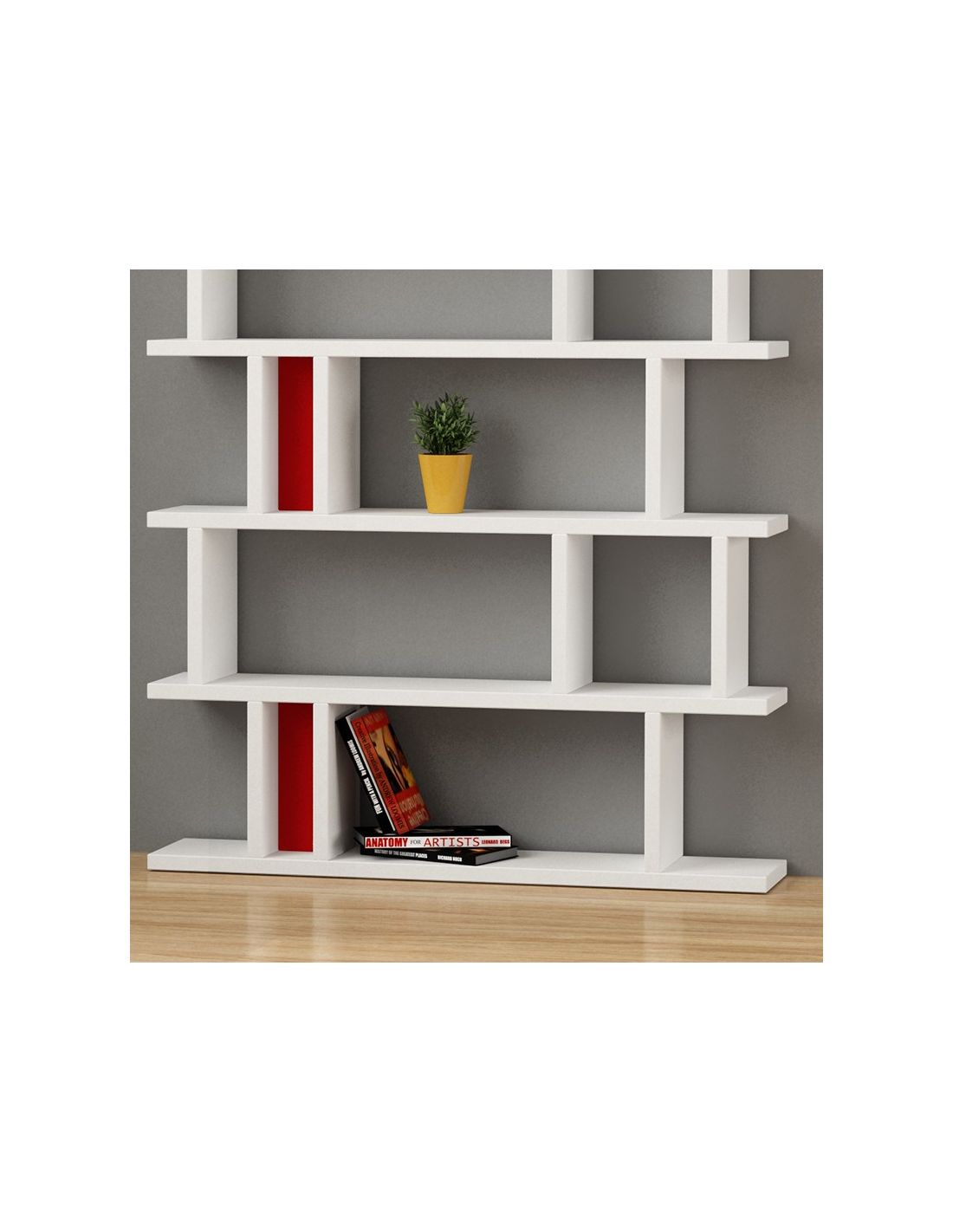 Kendal libreria per soggiorno moderna in legno 120 x 170 cm