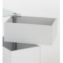 Cassettiera con ruote in vetro e legno 3 cassetti Dennis
