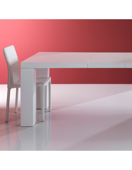 Tavolo allungabile in legno MDF bianco opaco 250 cm Aphex Tavolo allungabile in legno MDF bianco opaco 250 cm Aphex