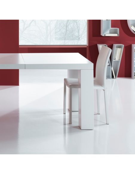 Tavolo allungabile in legno MDF bianco opaco 250 cm Aphex Tavolo allungabile in legno MDF bianco opaco 250 cm Aphex
