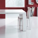 Tavolo allungabile in legno MDF bianco opaco 250 cm Aphex