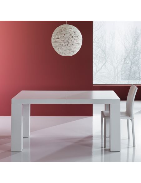 Tavolo allungabile in legno MDF bianco opaco 250 cm Aphex Tavolo allungabile in legno MDF bianco opaco 250 cm Aphex