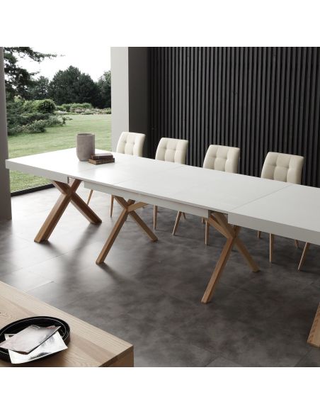 Tavolo da pranzo allungabile 360 cm in massello di frassino Drammen Tavolo da pranzo allungabile 360 cm in massello di frassino Drammen