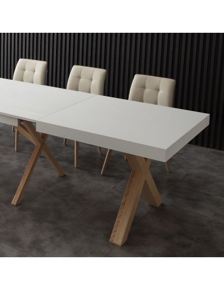 Tavolo da pranzo allungabile 360 cm in massello di frassino Drammen Tavolo da pranzo allungabile 360 cm in massello di frassino Drammen