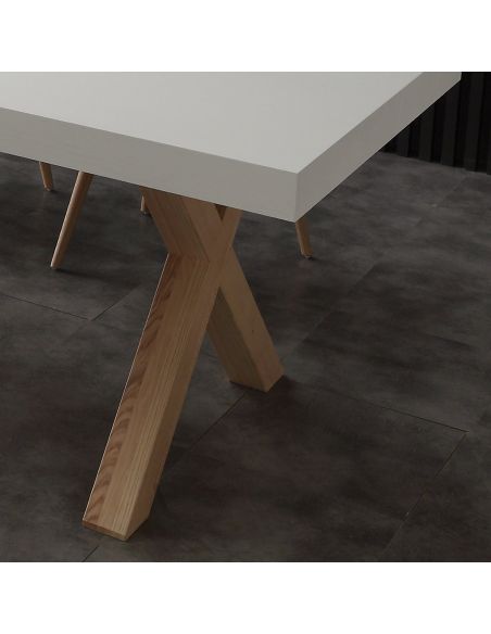 Tavolo da pranzo allungabile 360 cm in massello di frassino Drammen