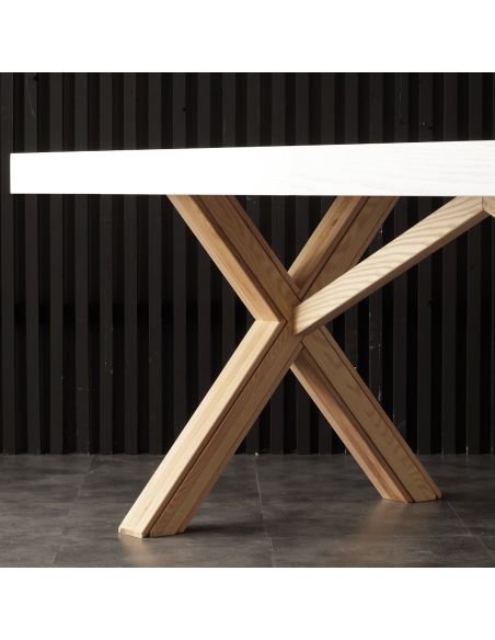 Tavolo da pranzo allungabile 360 cm in massello di frassino Drammen