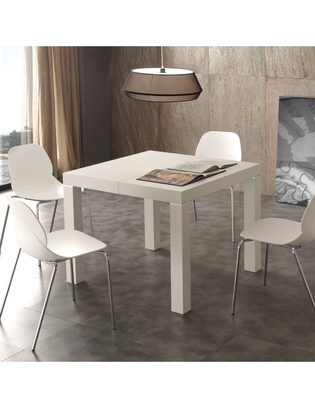 Lillestrom tavolo quadrato 90 x 90 cm allungabile a 350 cm for Tavola allungabile