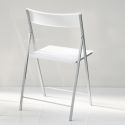 Set 6 sedie pieghevoli in metallo e plastica Sooner