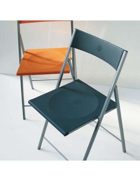 Set 6 sedie pieghevoli in metallo e plastica Sooner