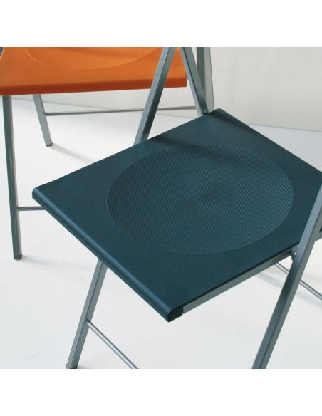Set 6 sedie pieghevoli in metallo e plastica Sooner