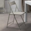 Set 6 sedie pieghevoli in metallo e plastica Sooner