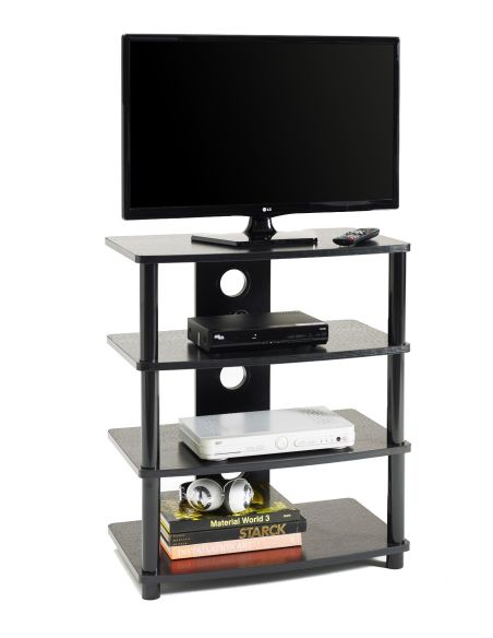 Mobile porta TV in metallo e MDF 4 ripiani con passacavi Style