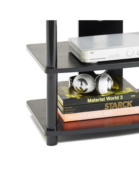 Mobile porta TV in metallo e MDF 4 ripiani con passacavi Style Mobile porta TV in metallo e MDF 4 ripiani con passacavi Style